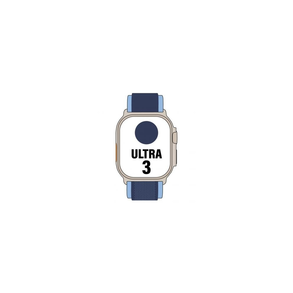 Apple Watch Ultra 3/ GPS/ Cellular/ 49mm/ Caja de Titanio Natural/ Correa Loop Trail Azul/azul brillante S/M | Apple Watch