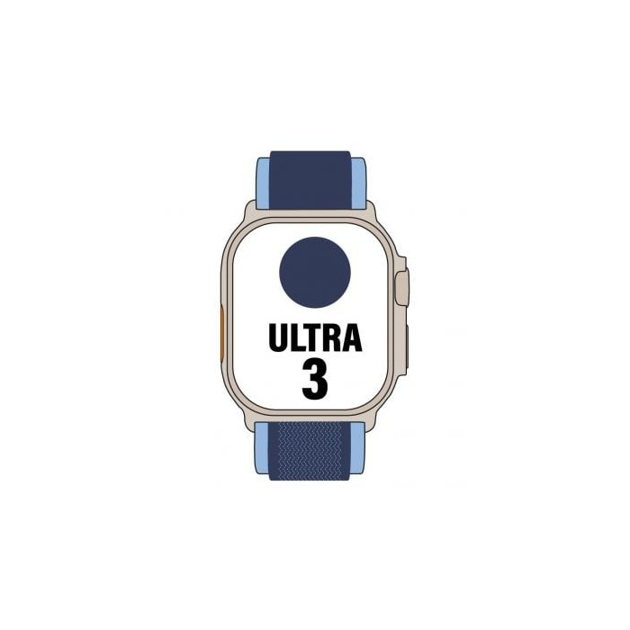 Apple Watch Ultra 3/ GPS/ Cellular/ 49mm/ Caja de Titanio Natural/ Correa Loop Trail Azul/azul brillante S/M | Apple Watch