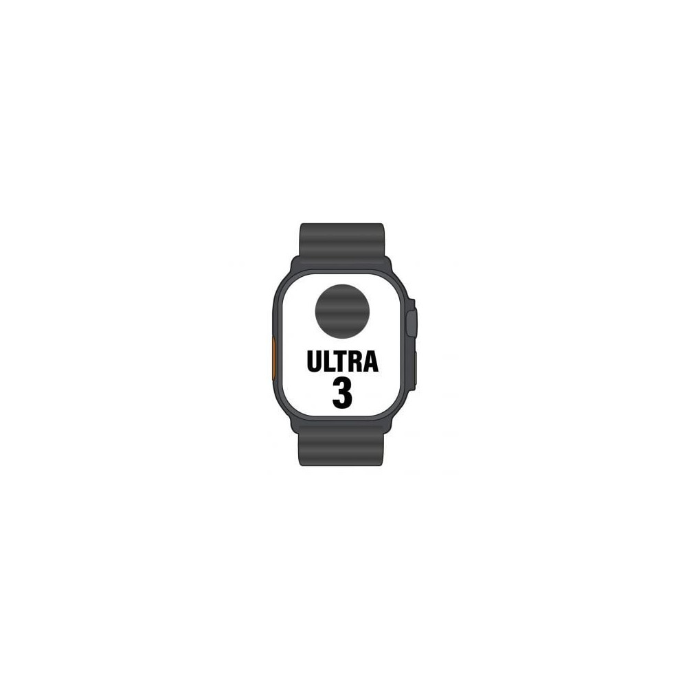 Apple Watch Ultra 3/ GPS/ Cellular/ 49mm/ Caja Titanio Negro/ Correa Ocean Negra | Apple Watch