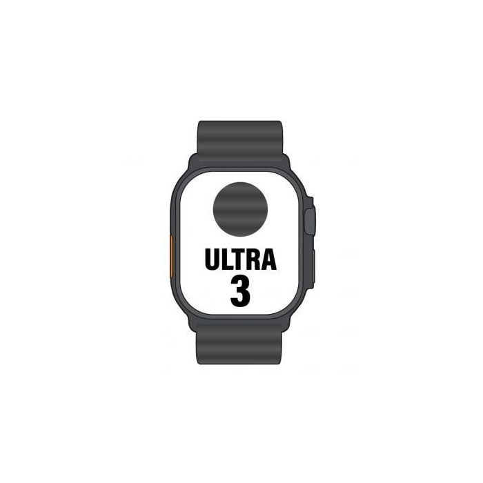 Apple Watch Ultra 3/ GPS/ Cellular/ 49mm/ Caja Titanio Negro/ Correa Ocean Negra | Apple Watch