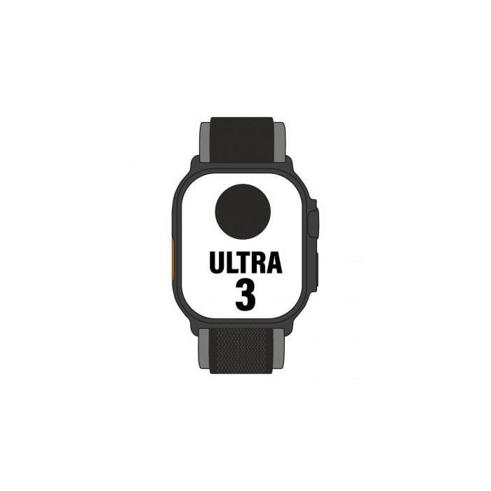 Apple Watch Ultra 3/ GPS/ Cellular/ 49mm/ Caja Titanio Negro/ Correa Trail Loop Negra M/L | Apple Watch