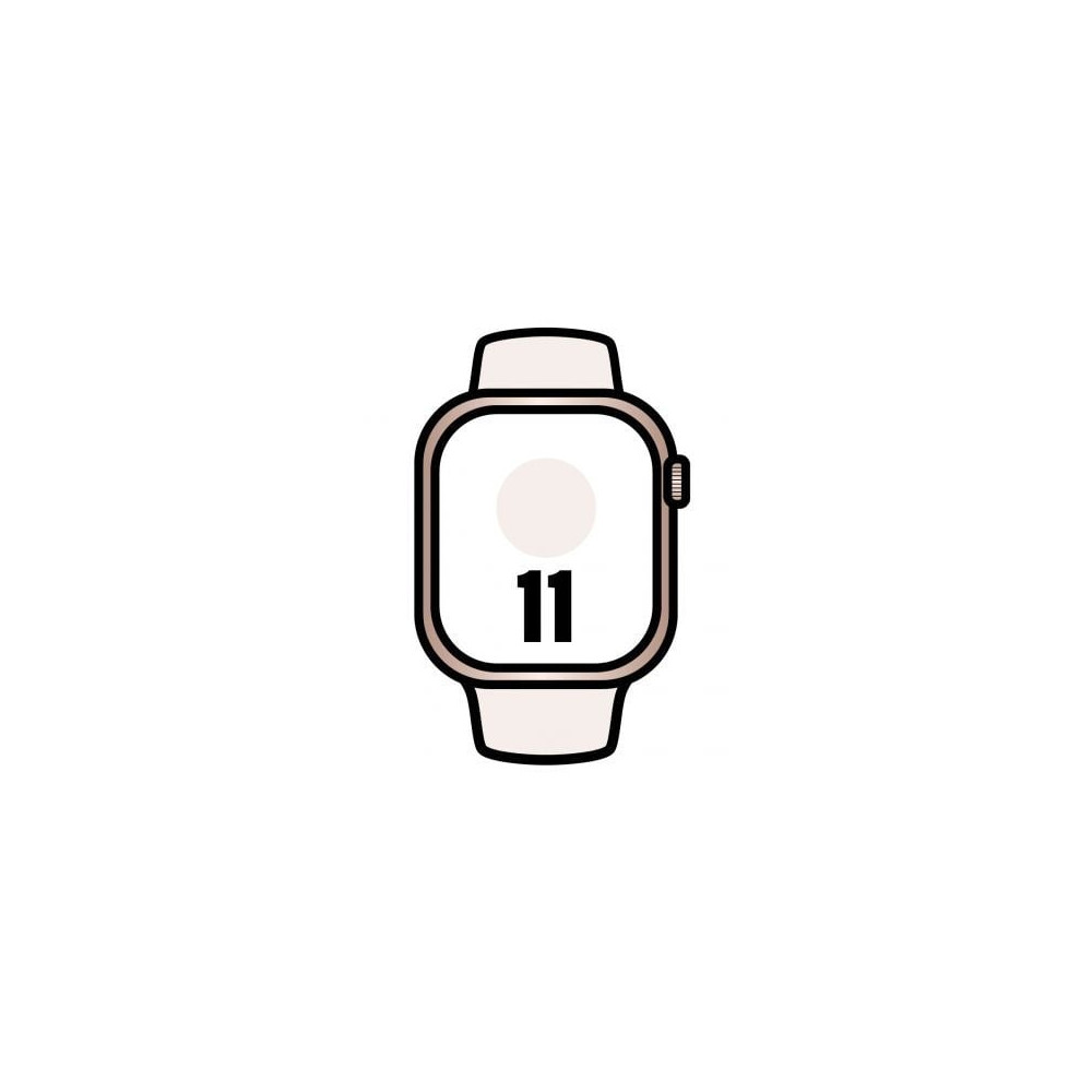 Apple Watch Series 11/ GPS/ Cellular/ 42mm/ Oro Rosa/ Correa Deportiva Rosa Rubor (S/M) | Apple Watch