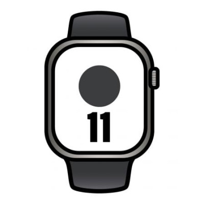Apple Watch Series 11/ GPS/ Cellular/ 42mm/ Titanio Negro/ Pizarra Correa Deportiva Negro (S/M) | Apple Watch