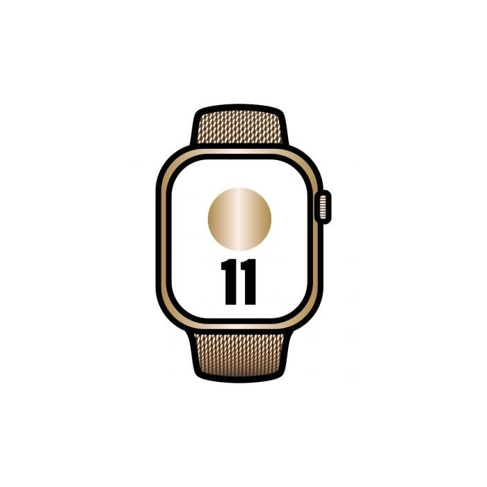 Apple Watch Series 11/ GPS/ Cellular/ 42mm/ Titanio Dorado/ Correa Dorada Milanese Loop | Apple Watch