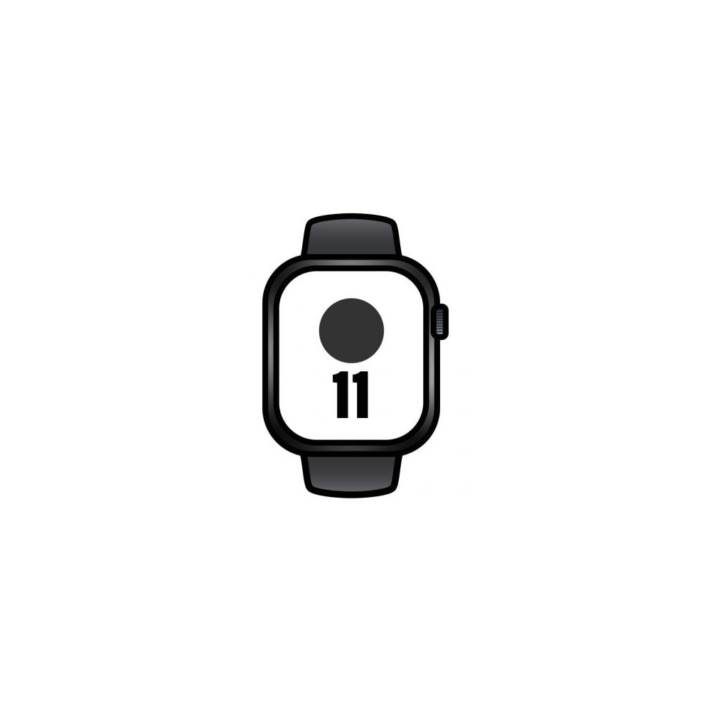Apple Watch Series 11/ GPS/ Cellular/ 46mm/ Caja de Aluminio Negra/ Correa Deportiva Negra M/L | Apple Watch
