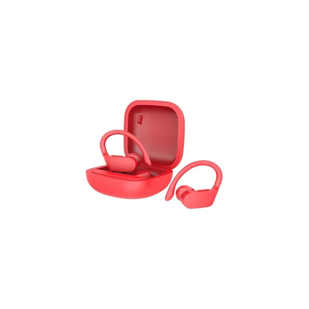 Auriculares Deportivos Bluetooth Daewoo DW2025 con estuche de carga/ Autonomía 5h/ Rojos | Bluetooth