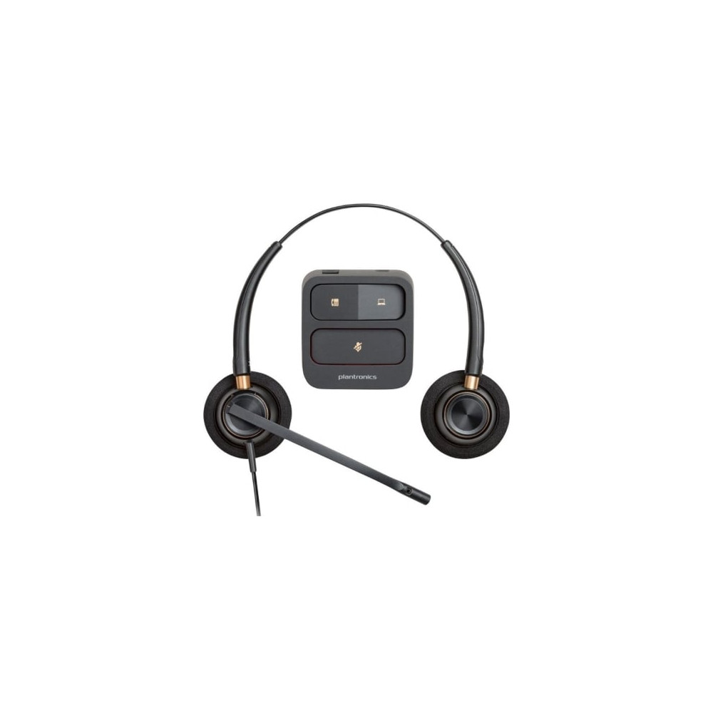 Auriculares Poly EncorePro 520/ con Micrófono/ QD/ Negros | Auriculares