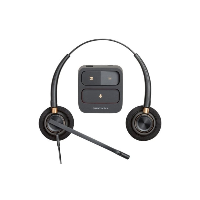 Auriculares Poly EncorePro 520/ con Micrófono/ QD/ Negros | Auriculares