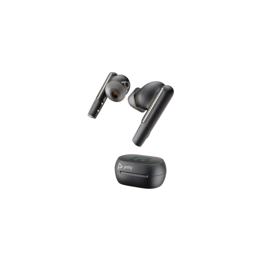 Auriculares Bluetooth Poly Voyager Free 60+ UC M con estuche de carga + Adaptador BT700/ Autonomía 10h/ Negros | Bluetooth