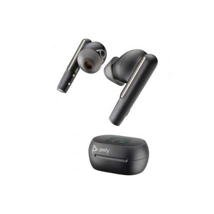 Auriculares Bluetooth Poly Voyager Free 60+ UC M con estuche de carga + Adaptador BT700/ Autonomía 10h/ Negros | Bluetooth