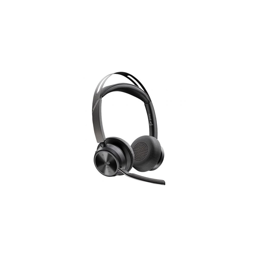 Auriculares Inalámbricos Poly Voyager Focus 2 para Microsoft Teams + Adaptador USB-C-A + Soporte de Carga/ con Micrófono/ Blueto