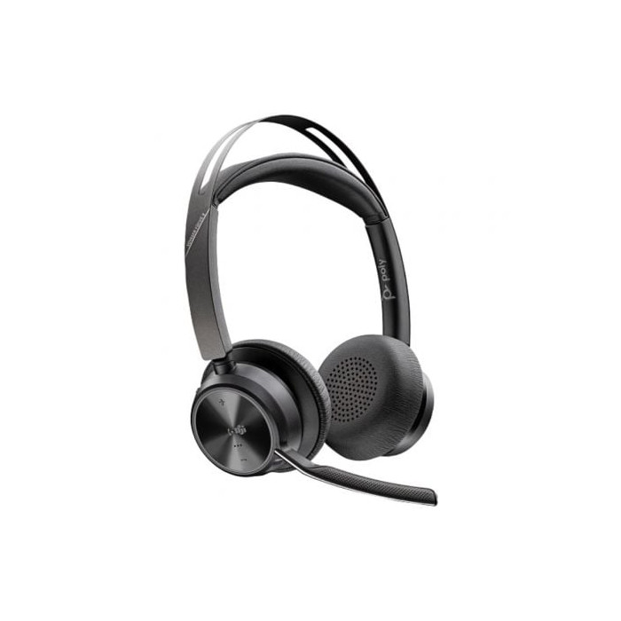 Auriculares Inalámbricos Poly Voyager Focus 2 para Microsoft Teams + Adaptador USB-C-A + Soporte de Carga/ con Micrófono/ Blueto
