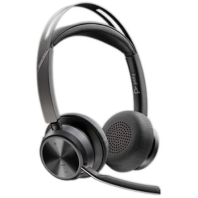 Auriculares Inalámbricos PolyVoyager Focus 2 USB-C-C + Adaptador USB-C/A/ con Micrófono/ Bluetooth/ Negros | Auriculares