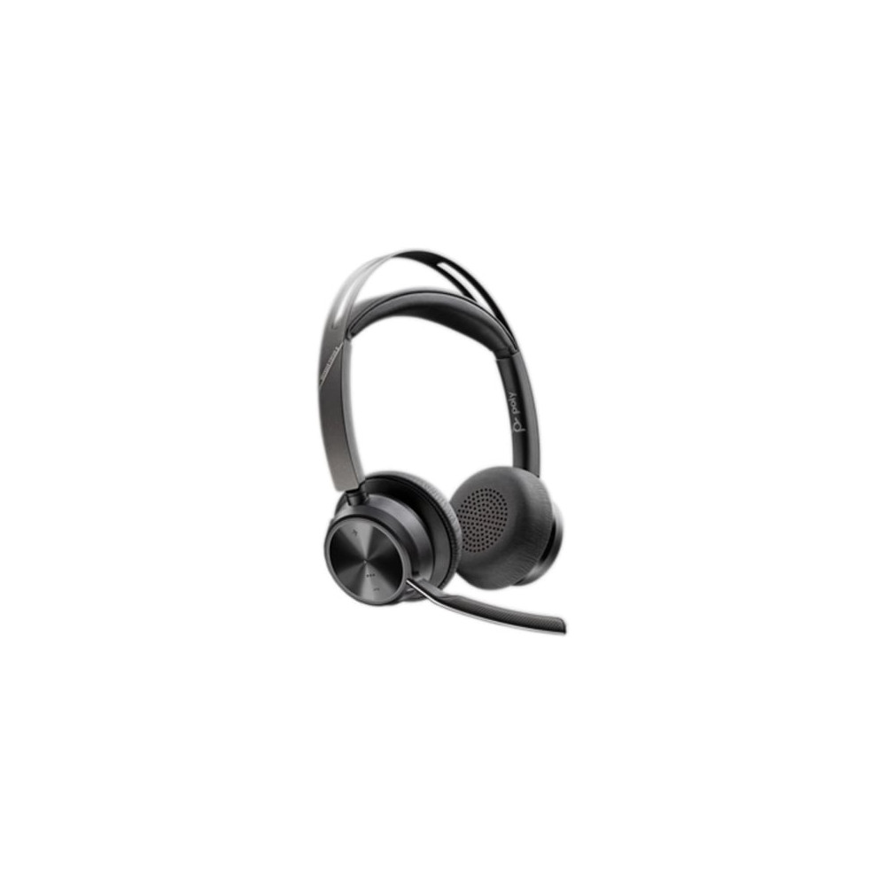Auriculares Inalámbricos PolyVoyager Focus 2 USB-C-C + Adaptador USB-C/A/ con Micrófono/ Bluetooth/ Negros | Auriculares