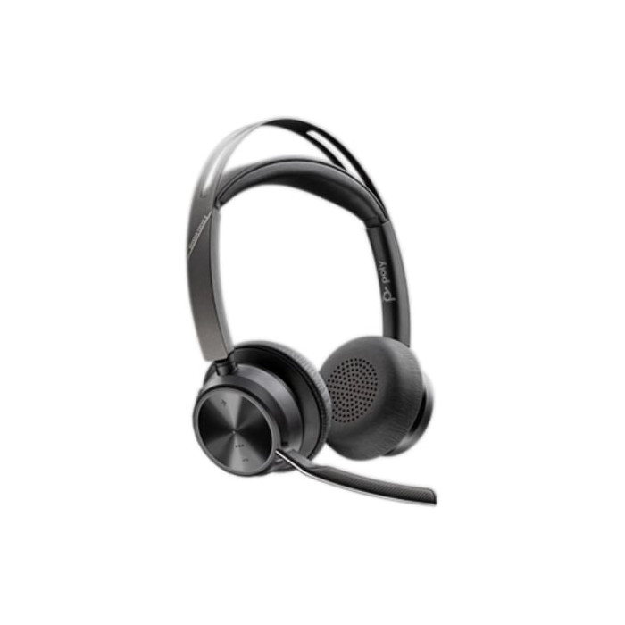 Auriculares Inalámbricos PolyVoyager Focus 2 USB-C-C + Adaptador USB-C/A/ con Micrófono/ Bluetooth/ Negros | Auriculares