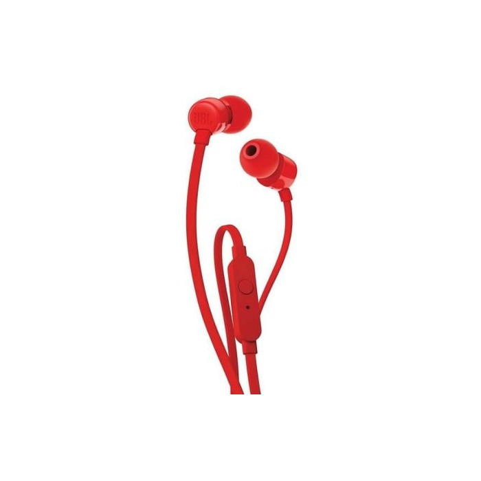 Auriculares Intrauditivos JBL T110/ con Micrófono/ Jack 3.5/ Rojos | Auriculares