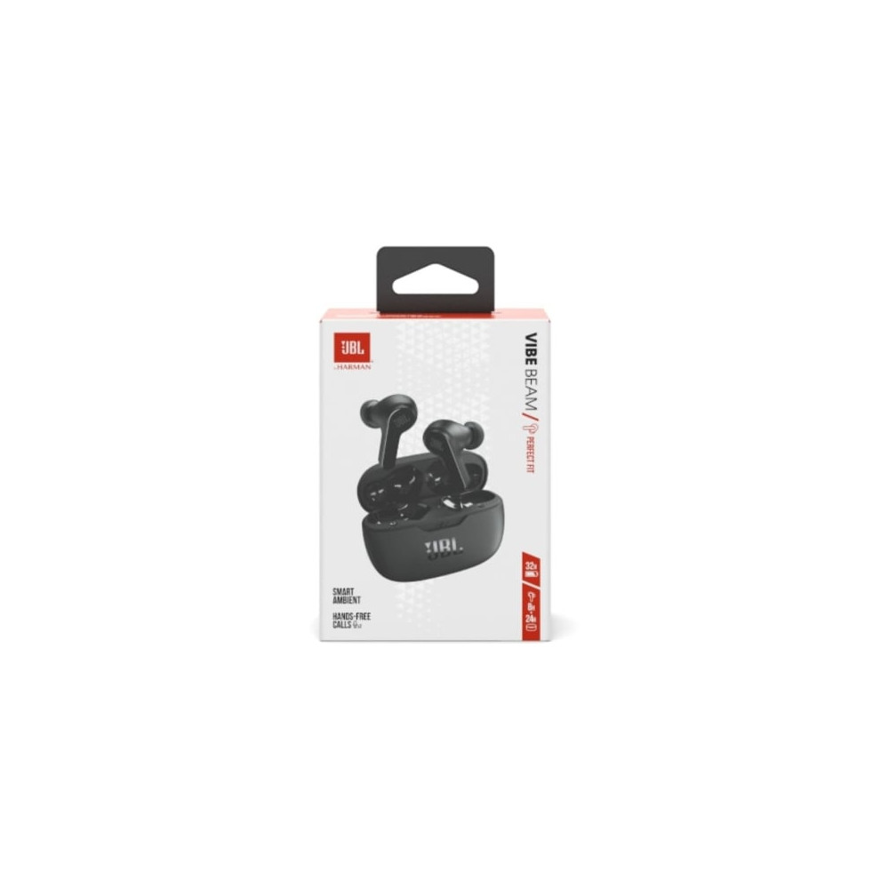 Auriculares Bluetooth JBL Vibe Beam con estuche de carga/ Autonomía 8h/ Negra | Bluetooth