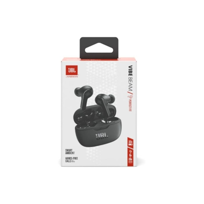 Auriculares Bluetooth JBL Vibe Beam con estuche de carga/ Autonomía 8h/ Negra | Bluetooth