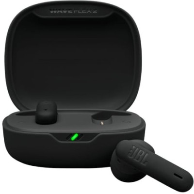 Auriculares Bluetooth JBL Wave Flex con estuche de carga/ Autonomía 10h/ Negros | Bluetooth
