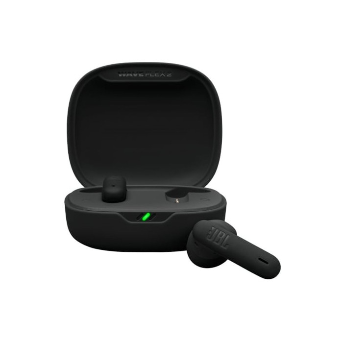 Auriculares Bluetooth JBL Wave Flex con estuche de carga/ Autonomía 10h/ Negros | Bluetooth