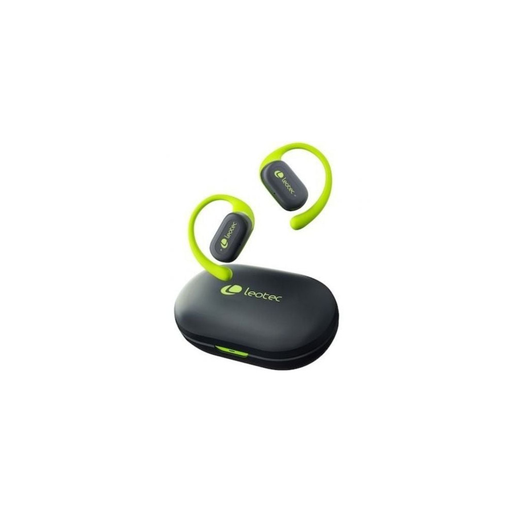 Auriculares Deportivos Bluetooth Leotec Open Air Zenith Sport con estuche de carga/ Autonomía 6.5h/ Lima | Bluetooth