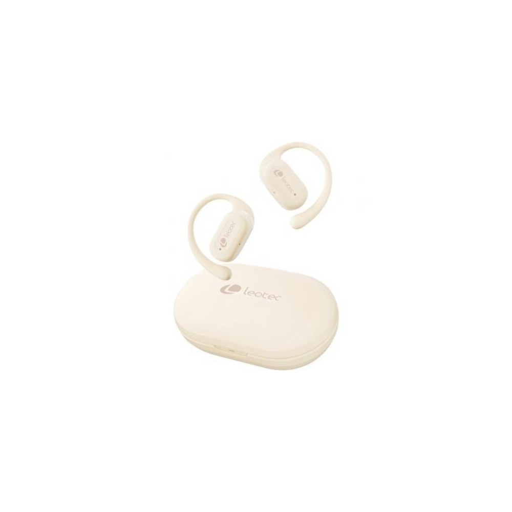 Auriculares Deportivos Bluetooth Leotec Open Air Zenith Sport con estuche de carga/ Autonomía 6.5h/ Beige | Bluetooth