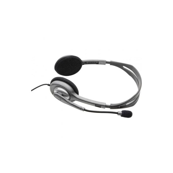 Auriculares Logitech H110/ con Micrófono/ Jack 3.5/ Plateados | Auriculares