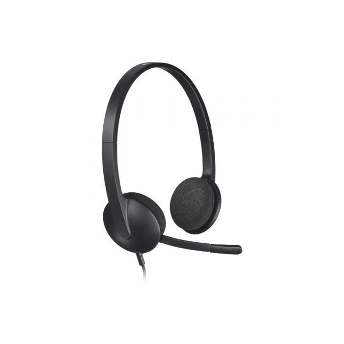 Auriculares Logitech H340/ con Micrófono/ USB/ Negros | Auriculares