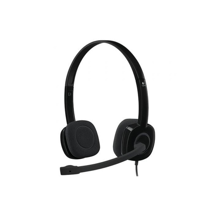 Auriculares Logitech H151/ con Micrófono/ Jack 3.5/ Negros | Auriculares