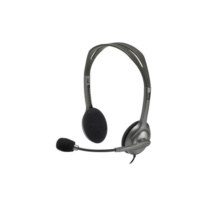 Auriculares Logitech H111/ con Micrófono/ Jack 3.5/ Negros | Auriculares