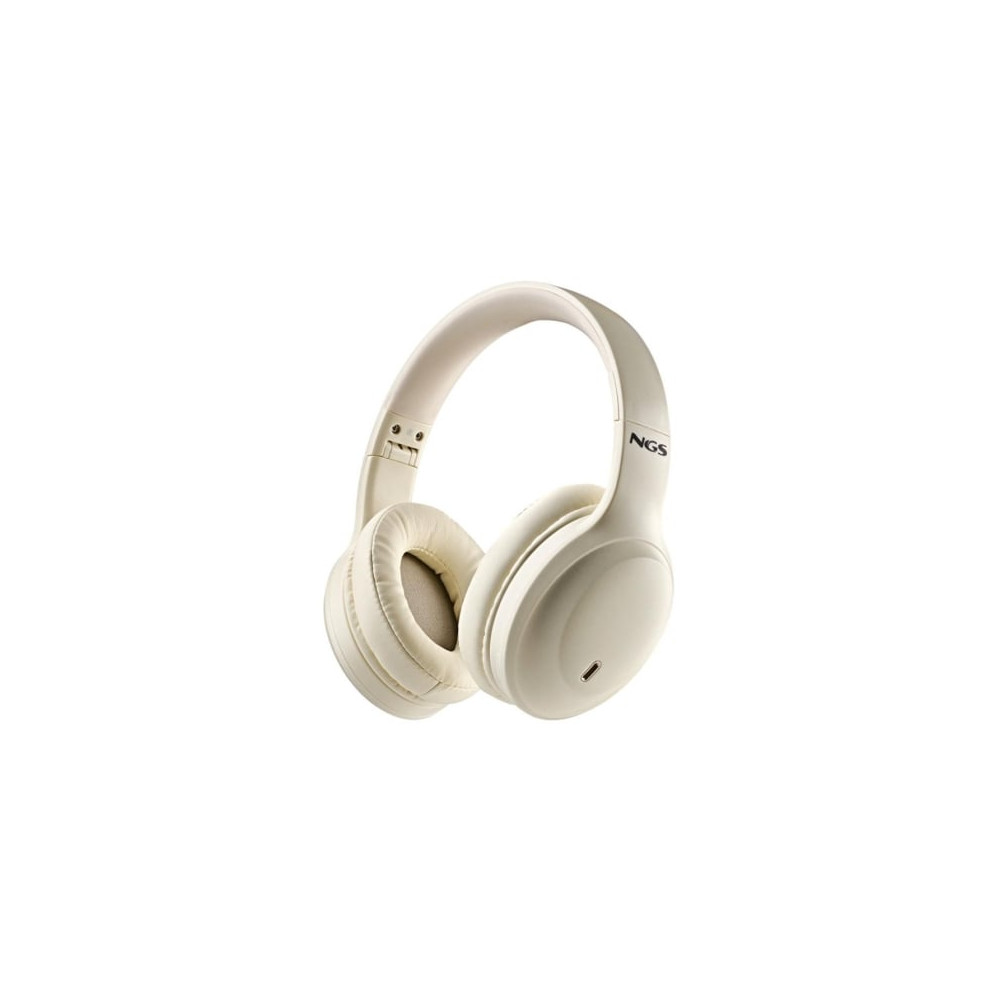 Auriculares Inalámbricos NGS Artica Glacier/ con Micrófono/ Bluetooth/ Beiges | Auriculares