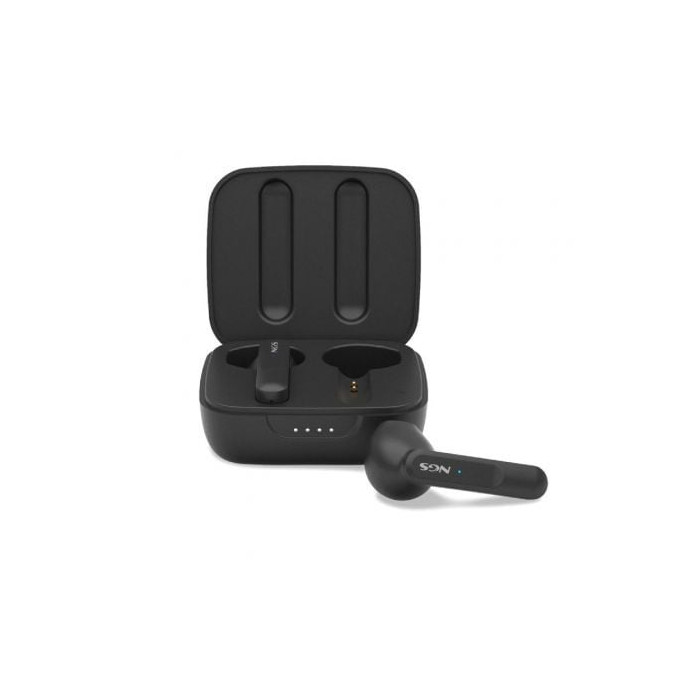 Auriculares Bluetooth NGS Ártica Move con estuche de carga/ Autonomía 7h/ Negros | Bluetooth