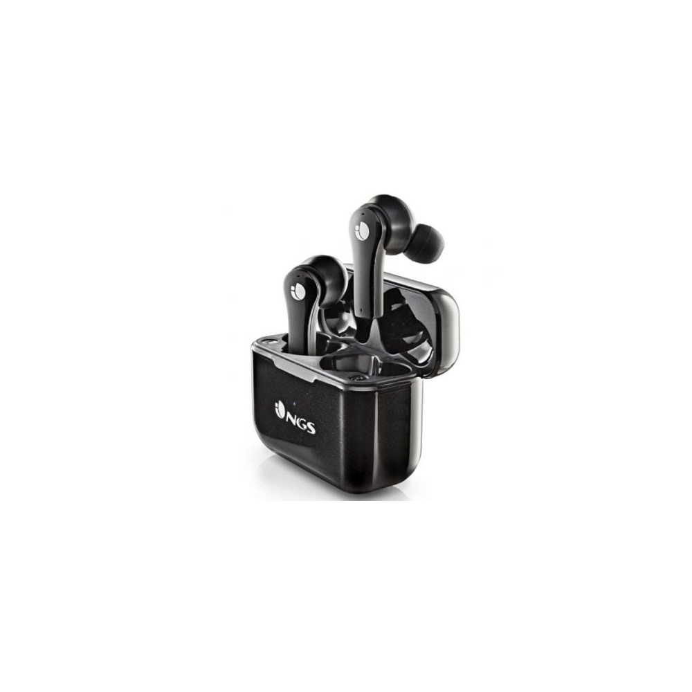 Auriculares Bluetooth NGS Ártica Bloom con estuche de carga/ Autonomía 6h/ Negros | Bluetooth