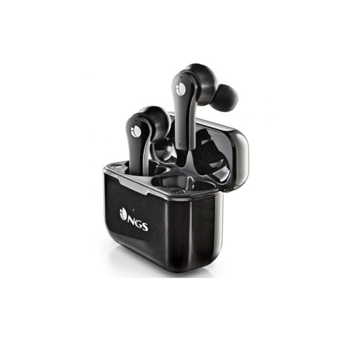 Auriculares Bluetooth NGS Ártica Bloom con estuche de carga/ Autonomía 6h/ Negros | Bluetooth
