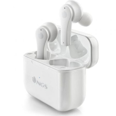 Auriculares Bluetooth NGS Ártica Bloom con estuche de carga/ Autonomía 6h/ Blancos | Bluetooth