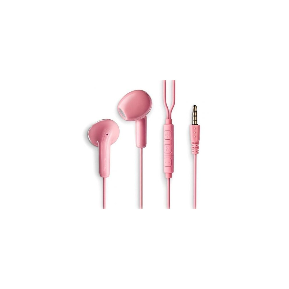 Auriculares Intrauditivos NGS Cross Flip/ con Micrófono/ Jack 3.5/ Rosas | Auriculares