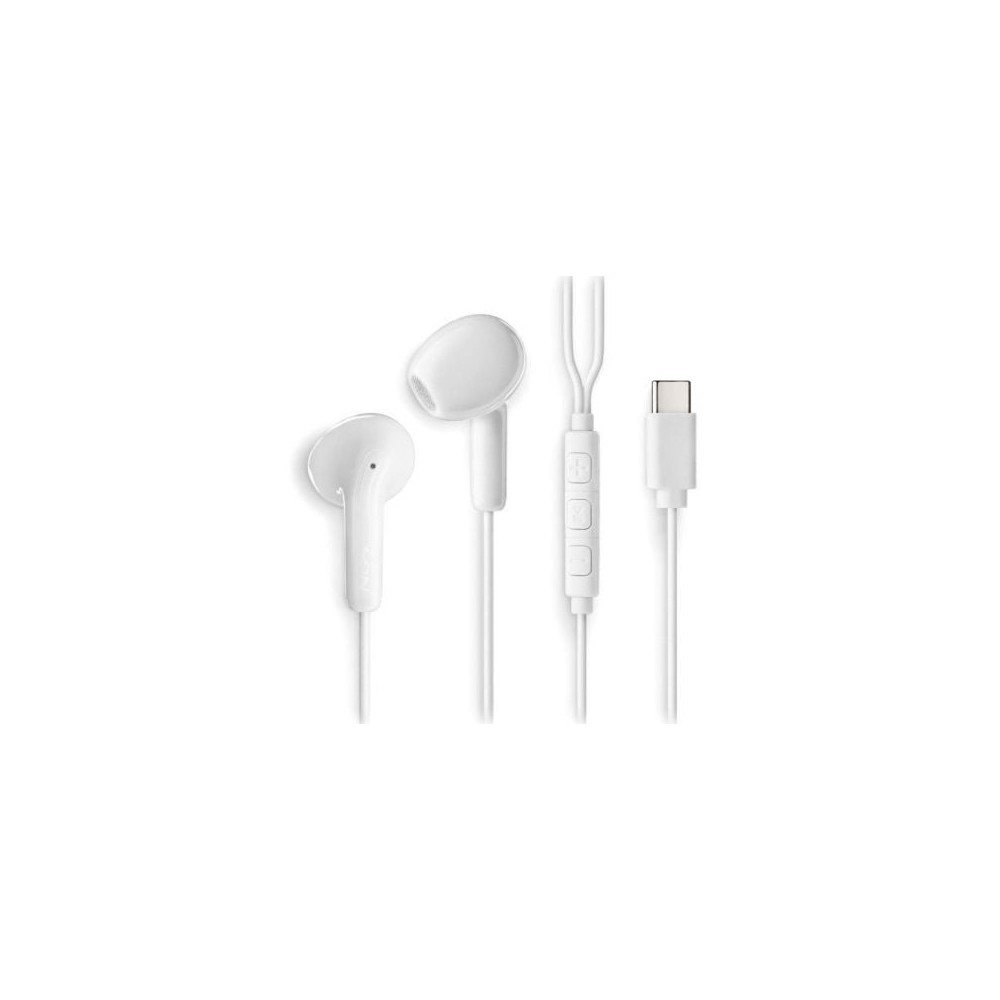 Auriculares Intrauditivos NGS Cross Glide/ con Micrófono/ USB Tipo-C/ Blancos | Auriculares