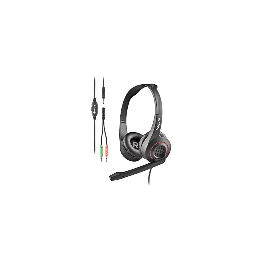 Auriculares NGS MSX 10 Pro/ con Micrófono/ Jack 3.5/ Negros | Auriculares