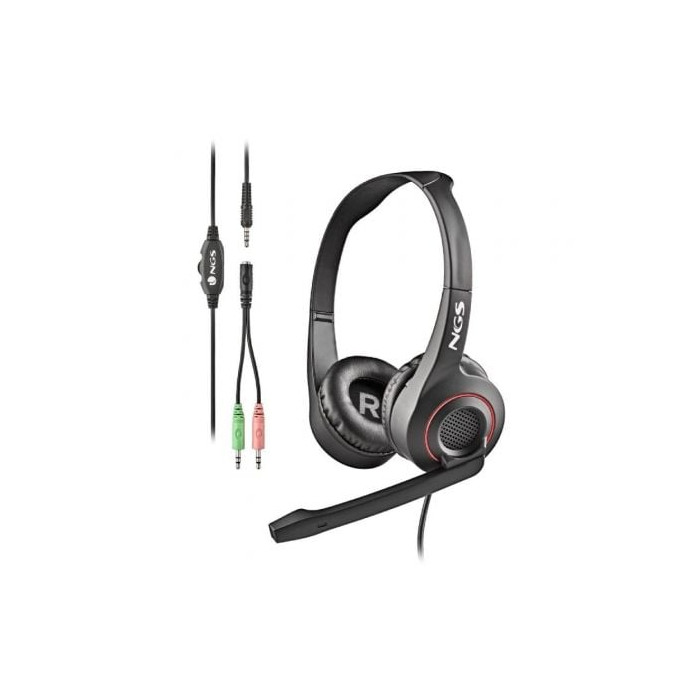 Auriculares NGS MSX 10 Pro/ con Micrófono/ Jack 3.5/ Negros | Auriculares
