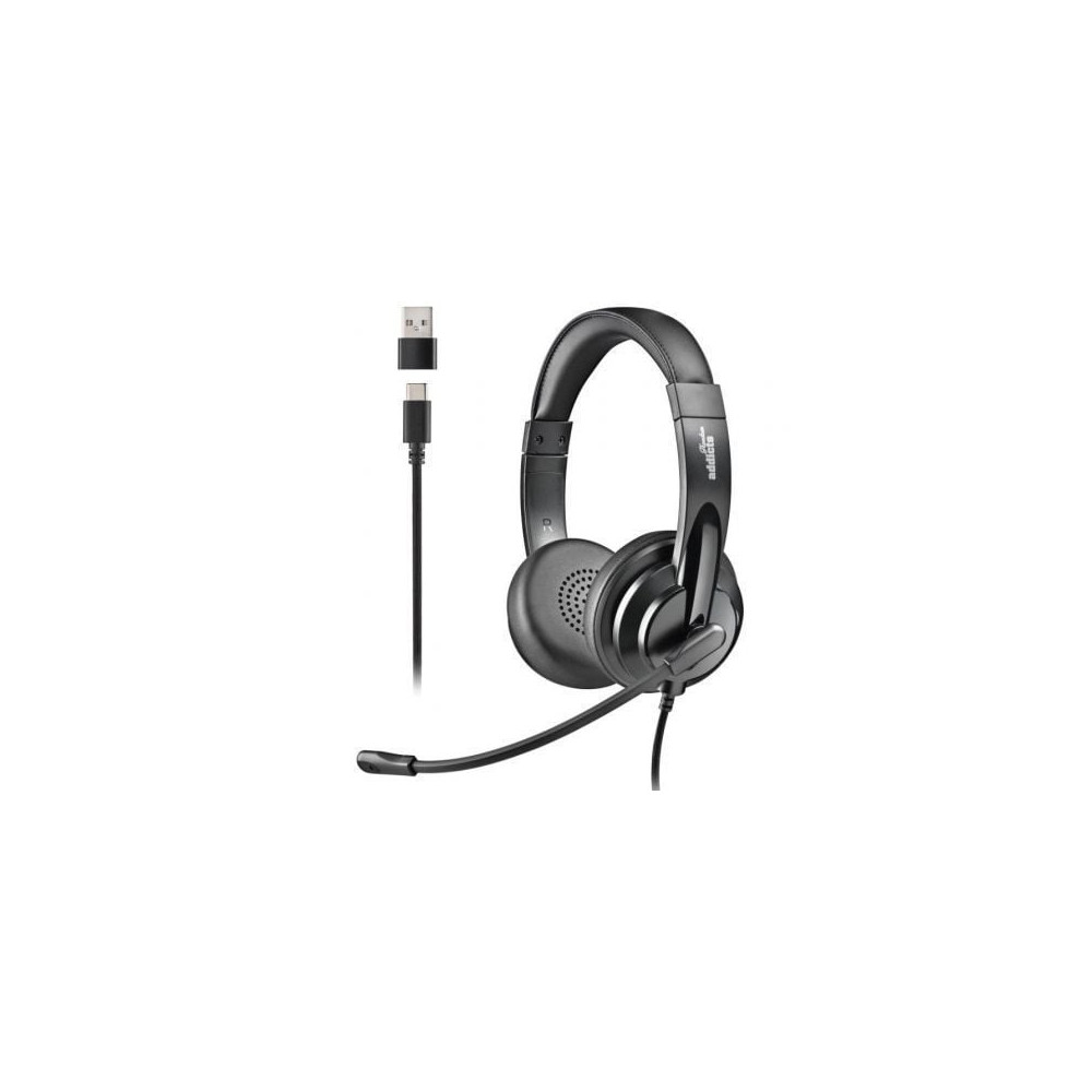 Auriculares NGS VOX605 USB-C/ con Micrófono/ USB Tipo-C/ Negros | Auriculares