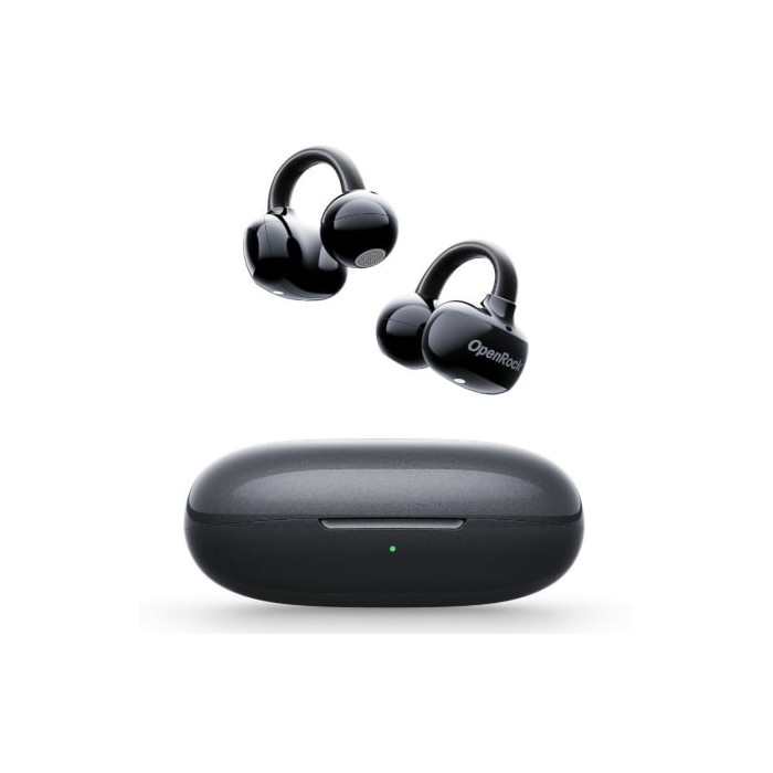 Auriculares Deportivos de Conducción Aérea OpenRock E OPACE01 con estuche de carga/ Autonomía 7h/ Negros | Bluetooth