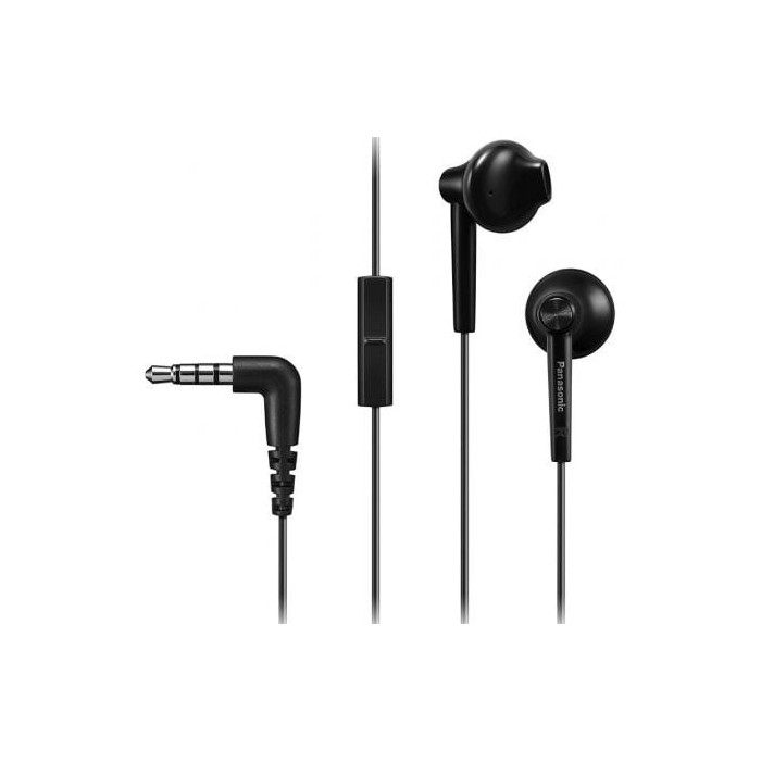 Auriculares Intrauditivos Panasonic RP-TCM55/ con Micrófono/ Jack 3.5/ Negros | Auriculares