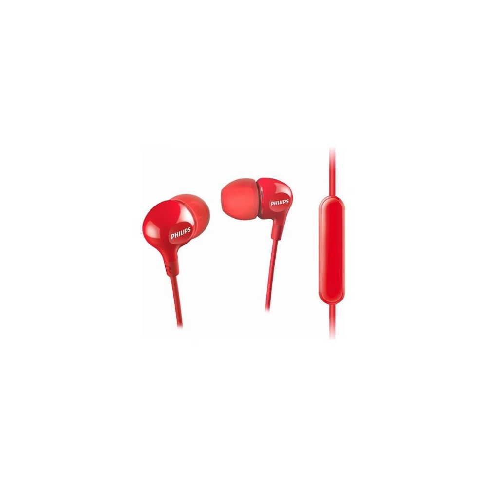Auriculares Intrauditivos Philips SHE3555/ con Micrófono/ Jack 3.5/ Rojos | Auriculares