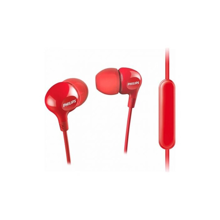 Auriculares Intrauditivos Philips SHE3555/ con Micrófono/ Jack 3.5/ Rojos | Auriculares
