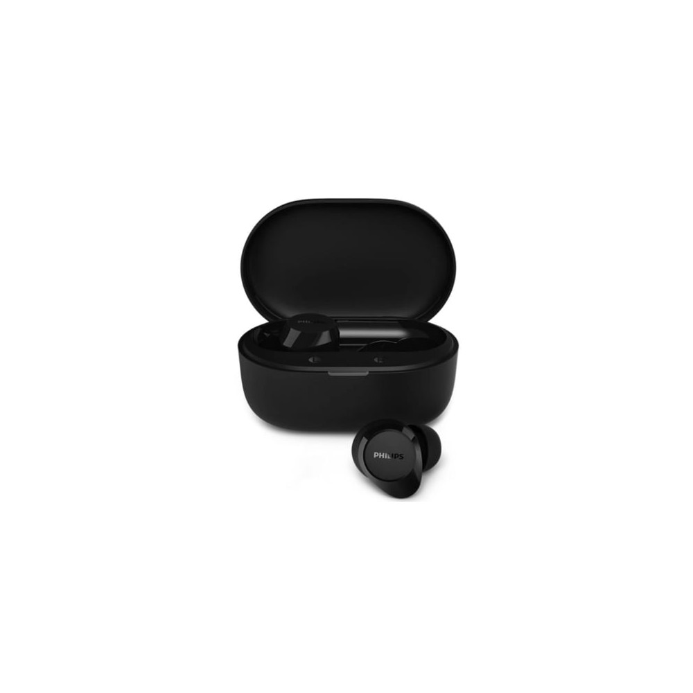 Auriculares Bluetooth Philips TAT1300BK con estuche de carga/ Autonomía 6h/ Negros | Bluetooth