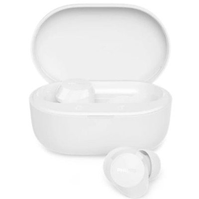 Auriculares Bluetooth Philips TAT1300WT con estuche de carga/ Autonomía 6h/ Blancos | Bluetooth
