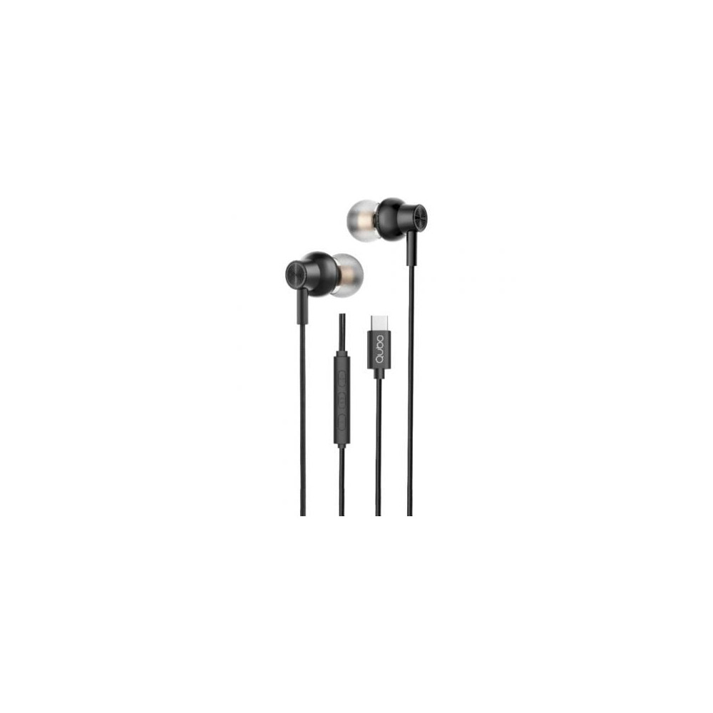Auriculares Intrauditivos Qubo AU-300C/ con Micrófono/ USB Tipo-C/ Negros | Auriculares
