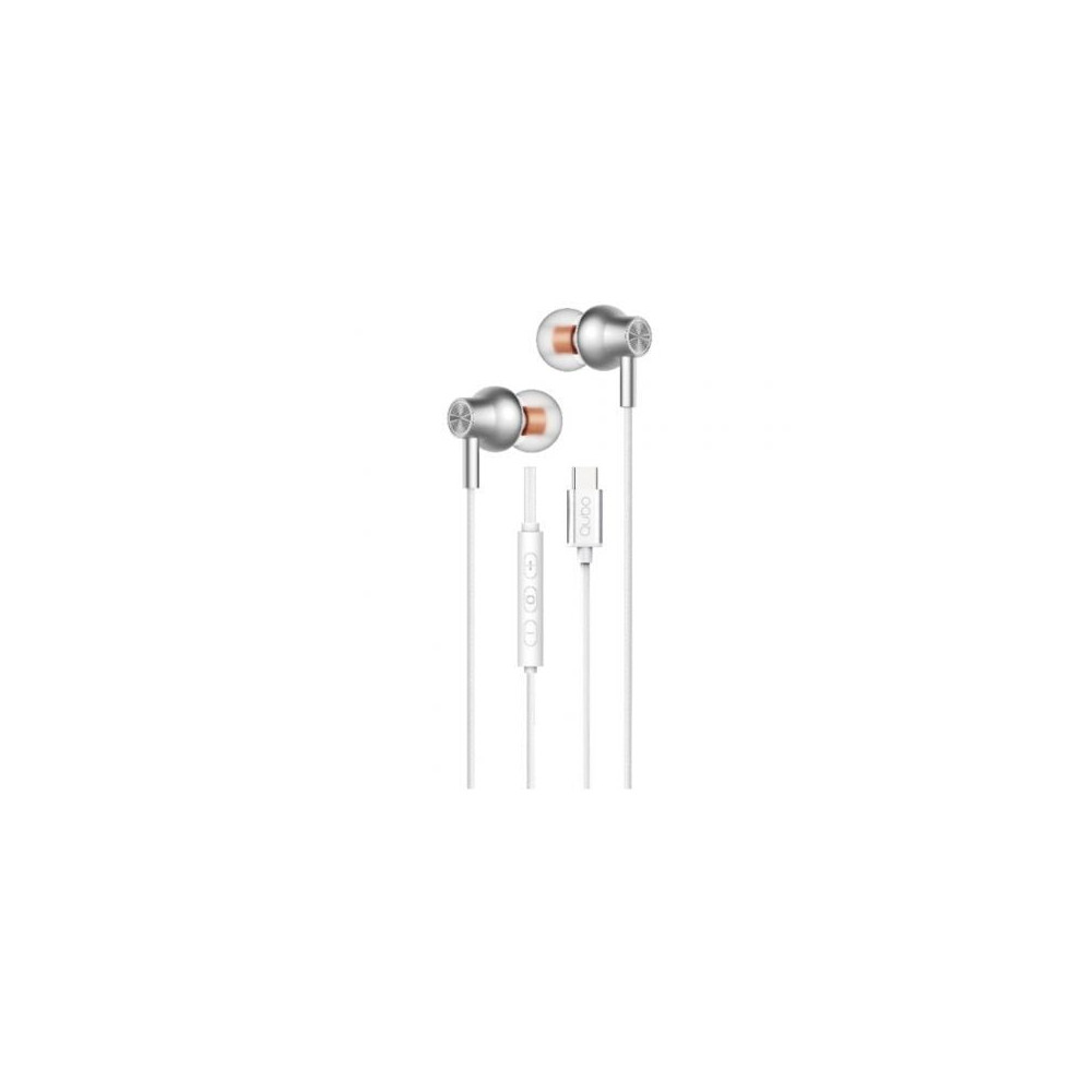 Auriculares Intrauditivos Qubo AU-300C/ con Micrófono/ USB Tipo-C/ Blancos | Auriculares