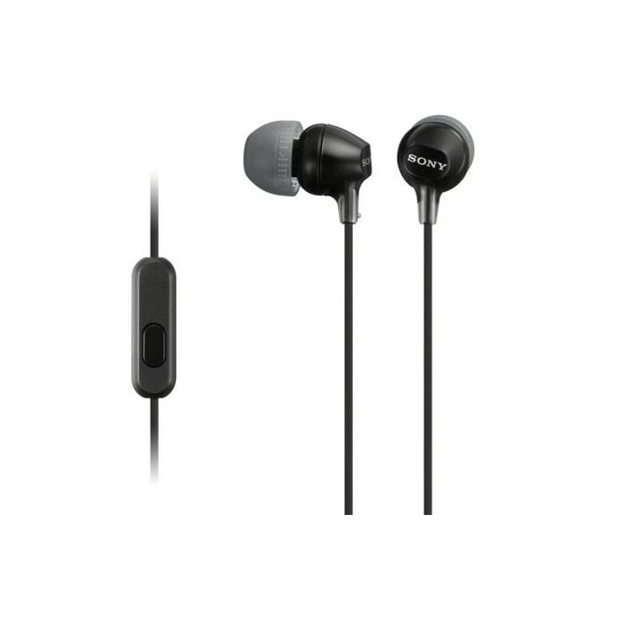 Auriculares Intrauditivos Sony MDR-EX15AP/ con Micrófono/ Jack 3.5/ Negros | Auriculares