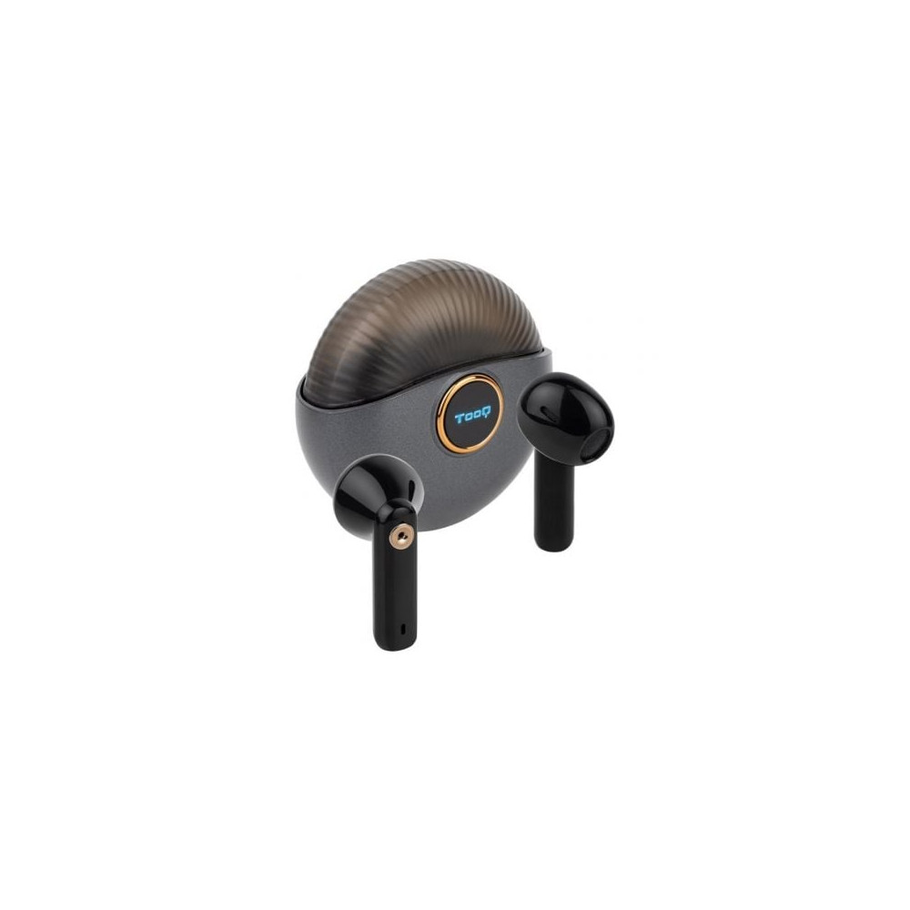 Auriculares Bluetooth TooQ Snail TQBWH-0060G con estuche de carga/ Autonomía 4h/ Grises y Negros | Bluetooth
